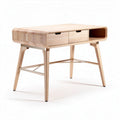 Houten bureau met lades en open opbergruimte 100 x 50 x 75cm naturel