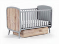 Houten wieg in grijs en naturel met maat 120 x 60 x 90cm