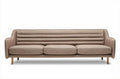 Bank van stof met houten poten 220 x 85 x 75cm voor woonkamer gebruik